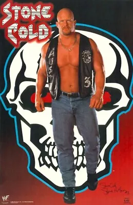 Steve Austin Poster - Wwf Wrestling    Free Shipping  #3440 • $27.97