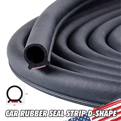 Rubber 40 Feet Long Weather Stripping Seal Strip D-Shape For Doors/Windows • $54.27