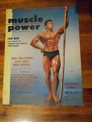 MUSCLE POWER Bodybuilding Fitness Magazine ARMAND TANNY 7-56 • $11.50