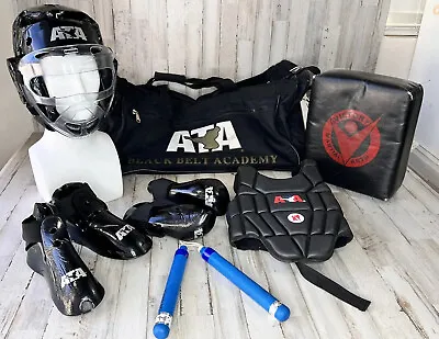 ATA Martial Arts Taekwondo Weapons  Sparring Gear & ATA Black Belt Academy Bag • $110.88