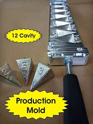 3 Oz Pyramid Sinker Production Mold ( 12 Cavity ) Aluminum CNC • $238