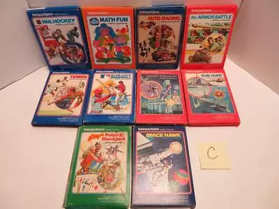 Vintage Mattel Intellivison Lot Of 10 Boxed Games (c) • $59.95