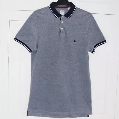 Jack Wills Polo Shirt Size Small Mens Navy Short Sleeve Top Pre Loved Summer • £14.77