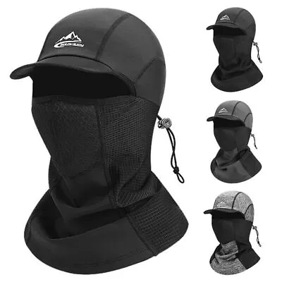 Windproof Ski Balaclava Face Mask Peaked Cap Winter Thermal Cycling Hat Headwear • £11.19