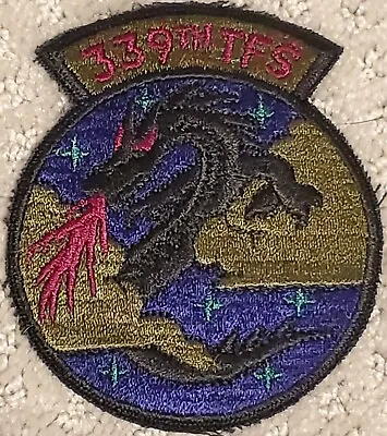 Vintage Subdued USAF 339th Tactical Fighter Squadron TFS Patch Military Insignia • $9.99