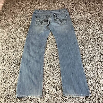 Levis Silver Tab Jeans Mens 34x32 Blue Light Wash Faded Thick Rope Stitch Y2K • $44