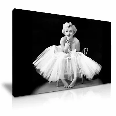 Marilyn Monroe-Ballerina Icon Canvas Wall Art Picture Print ~ 9 Sizes To Choose • £21.99