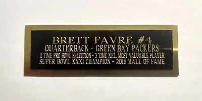 Brett Favre Green Bay Packers Nameplate For A Bobblehead Doll Display Case 1 X 3 • $4.50
