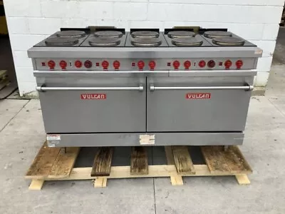 Stove 10 Burner 2 Full Size Ovens Vulcan E60L-6 Electric 3ph 208/230v Tested • $3000