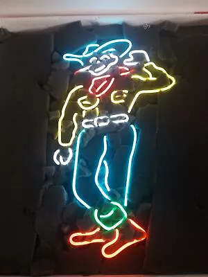 Las Vegas Cowboy VIC 17  Neon Lamp Light Sign Bar Beer Handmade Tube • $122.49