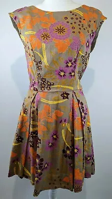 Tigerlily NEW Size 10 Womens Dress Brown Orange Purple Floral Fit And Flare  • $44.99