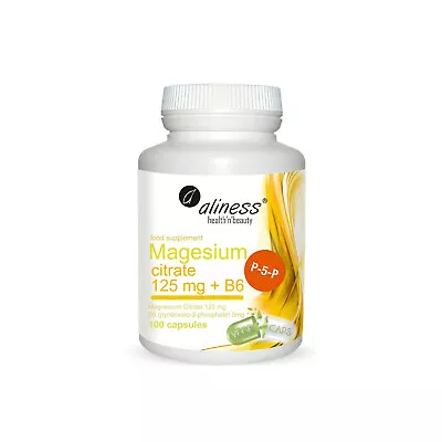 £12 • Buy MAGNESIUM CITRATE 125mg+VITAMIN B6 100caps.ALINESS