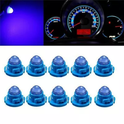 10PC Car Blue T4.7 Wedge LED Bulb Instrument Panel Light Climate Control Lamp • $8.95