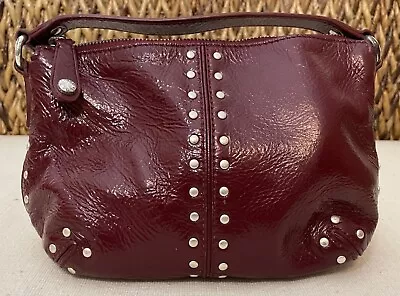 Michael Kors Studded Burgundy Mini Hobo Vintage Bag (Car-102) • $47