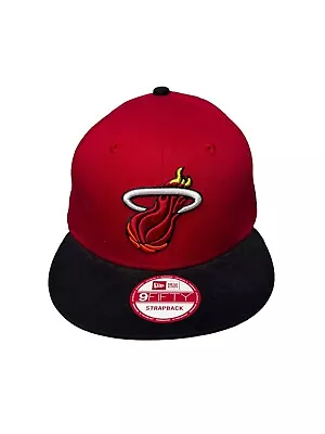Miami Heat Hardwood Classics New Era 9FIFTY Snapback Red NBA Adjustable Hat Cap • $8.99
