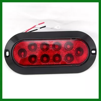 Red 6  Oval Stop Turn Tail STT Light 10 LED Surface Mount -M63320R • $19.25