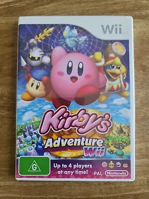Kirby's Adventure - Nintendo Wii - PAL -  Complete W/Manual - Vgc - Mint Disc! • $74.90