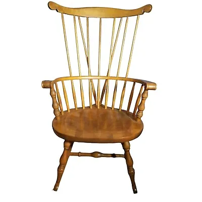 Vintage Wooden Colonial S Bent Brothers Rocking Chair With Arm Nursing Mother • $149.99