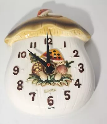 Vintage Merry Mushroom Ceramic Clock Made In Japan - Read • $105