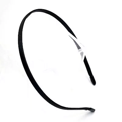 5 Fashion Metal Headband Covered Satin Hair Band 5mm Soft Rubber Ends Craft DIY • $3.99