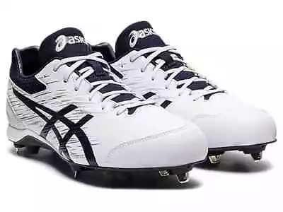 ASICS NEOREVIVE 4 1123A022 103 White Navy Baseball Cleats • $99