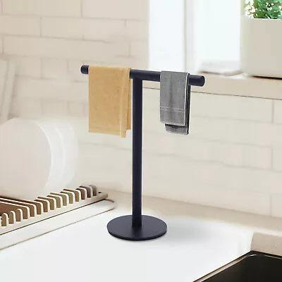 Modern Bathroom Towel Stand Holder Towel Rack Free Standing Countertop Stainless • $15