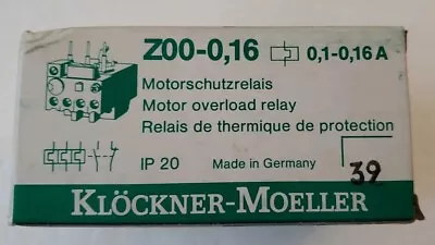 Klockner Moeller Motor Overload Relay Z 00-016  01-016 A • $14.23