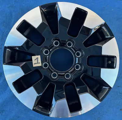 (1) Chevy Silverado GMC Sierra Machined Black 20  Factory Alloy Wheel Rim 5960 • $377