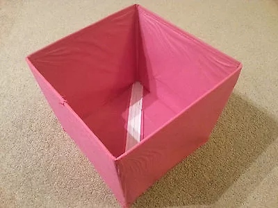 Canvas Storage Box Lightweight Non Woven Open Foldable Pink Blue Children Room  • £3.79