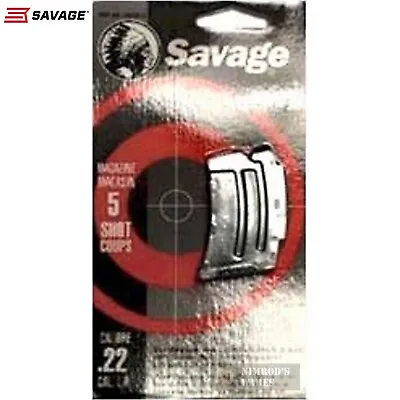 SAVAGE MKII 22LR 17HM2 (Mach 2) 5 Round Steel Magazine 90005 FAST SHIP • $22.31