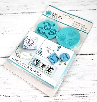 Martha Stewart Silicone Moulds 4 Pack Air Dry Clay For Cards And Scrapbooking • £8.95