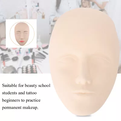 Tattoo Practice Skin Silicone Mannequin Head Practice Permanent Makeup ABE • $7.37