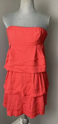 BCBG MAX AZRIA  Women's Ambrosia Poppy Strapless Ruffle Tier Dress Size 10 • $24.90