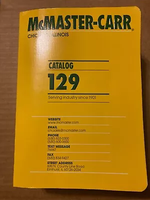 McMaster-Carr Catalog 129 Chicago Edition 2023 • $64.95