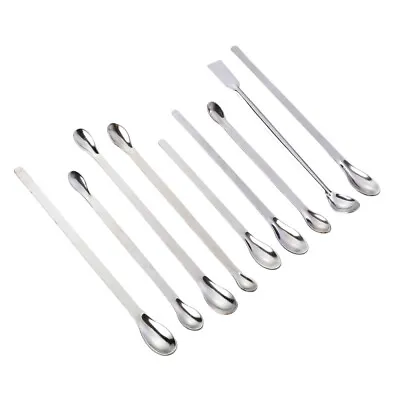 9 Tiny Spoon Stainless Steel Spatula Mixing Laboratory Thickened • £8.45