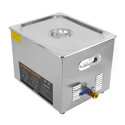 Digital Ultrasonic Cleaner 15L Steel Ultra Sonic Bath Cleaning Tank Timer Heater • £194.99