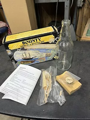 Bounty Ship In A Bottle Kit Model #205 1984 Vintage Woodkrafter Kits Opened • $24.99