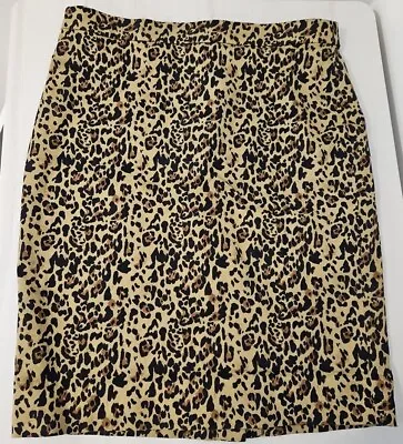 J. Crew Skirt  Leopard Print  No. 2 Pencil Skirt  Size 12 • $15