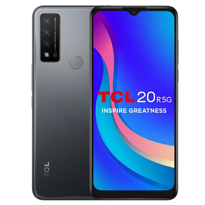 £123.97 • Buy TCL 20 R 5G 64GB/4GB Unlocked Hybrid Dual SIM Android 11 Smartphone Granite Grey