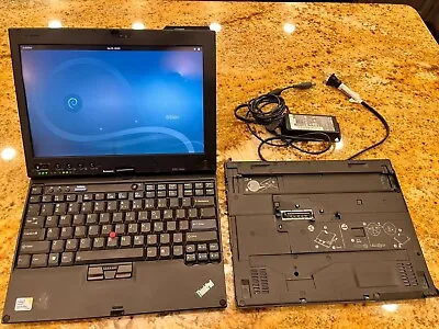 Lenovo ThinkPad X200 Tablet W Dock Intel Core 2 Duo L9400 4GB RAM 64GB SSD • $174