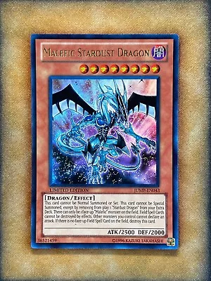 Yugioh Malefic Stardust Dragon JUMP-EN043 Ultra Rare Limited Edition LP • $8.94