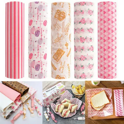 £5.99 • Buy 50x Food Wrapping Wax Paper Oilpaper Greaseproof Baking Sandwich Packing Papers