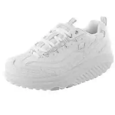 Skechers Shape Ups Athletic Sneakers Walking Toning Lace Up Synthetic White 10 • $50.99