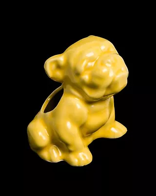 Vintage MCM Morton Pottery Yellow Ceramic Bulldog Planter / Dish Small — 4” • $28
