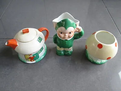 £299.99 • Buy Shelley Mabel Lucie Attwell Tea Pot Set Boo Boo 724421 Milk Jug Sugar Bowl Set