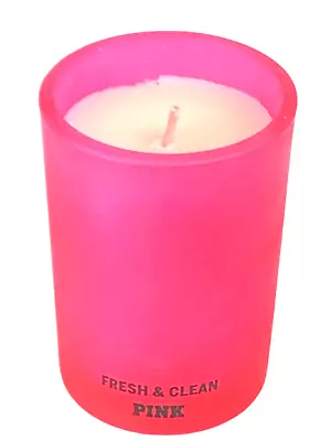 VICTORIAS SECRET PINK FRESH & CLEAN SCENTED CANDLE 6.3 Oz New Free Shipping • $19.75