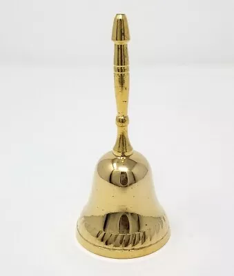 Brass Hand Bell 4 1/2  Altar Yoga Meditation Wiccan Pagan Witchcraft Altar  • $8.99