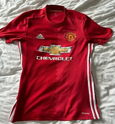 Manchester United Adidas Football Shirt Kit Jersey 2016/2017 Home Size Small Men • £12.99
