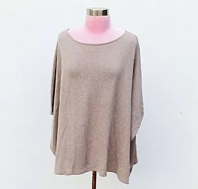 MAJESTIC FILATURES PARIS Womens CASHMERE COTTON Poncho Dolman Batwing Top 1/XS-S • $39.96