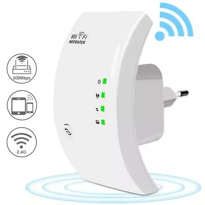 WiFi Booster Extender Long Range Mini 300Mbps Signal Amplifi Er❀ • £12.30